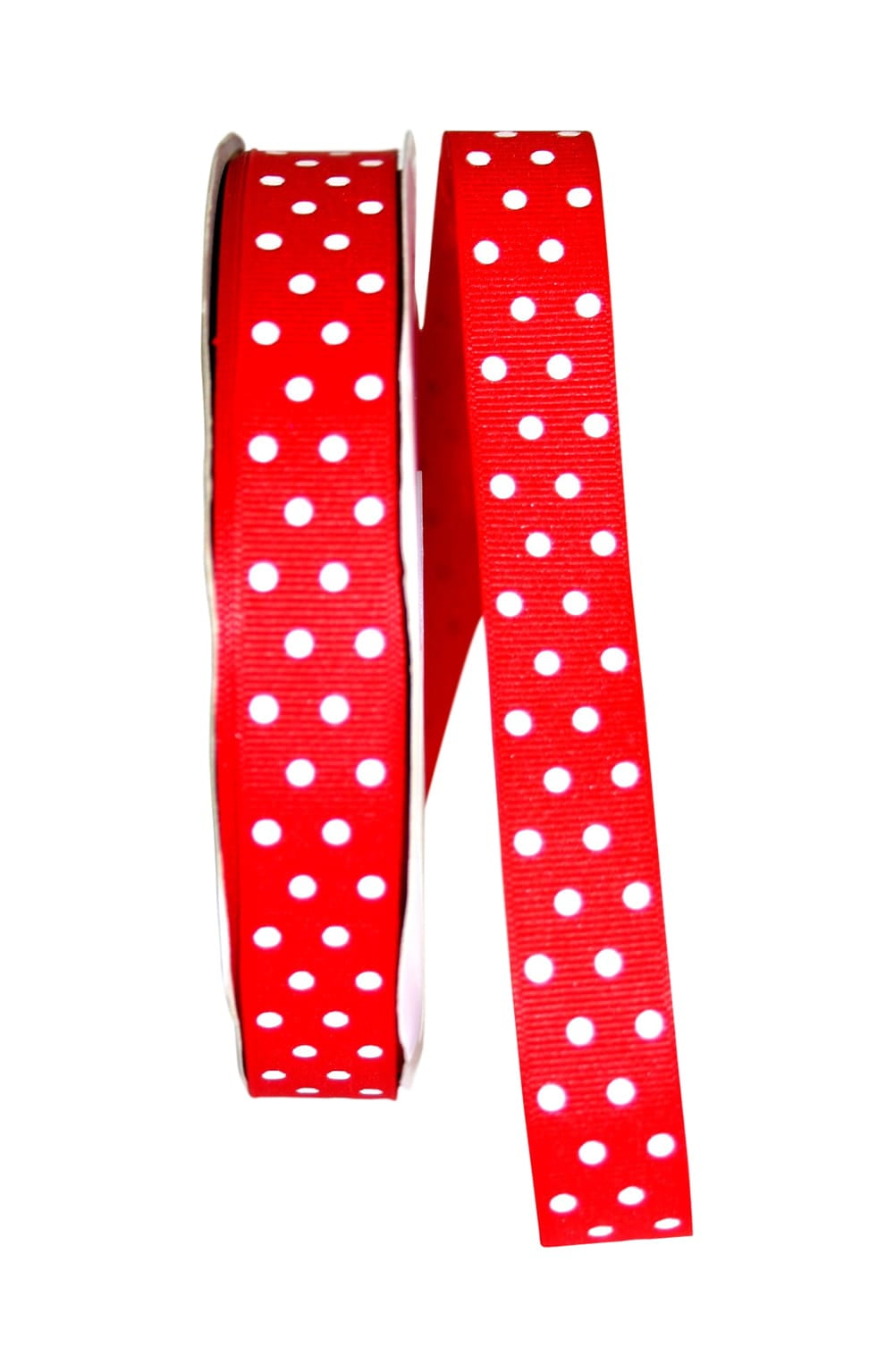 JAM Paper Grosgrain Polka Dot All Occasion Pink Polyester Ribbon, 1800" x 0.62"