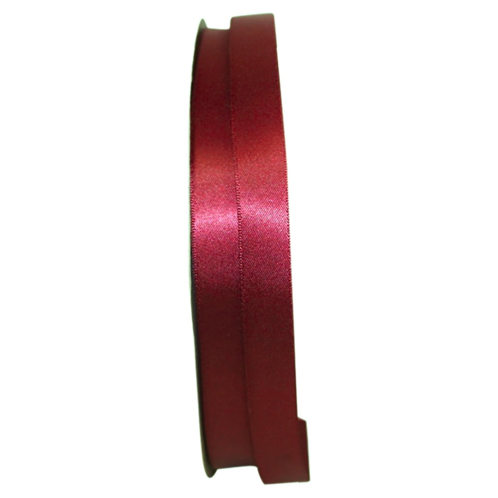 JAM Paper Satin Double Face Burgundy Polyester Ribbon, 3600" x 0.62"