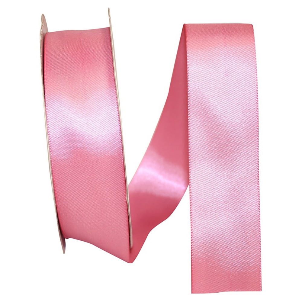 JAM Paper Satin Double Face Dusty Rose Polyester Ribbon, 1800" x 1.5"