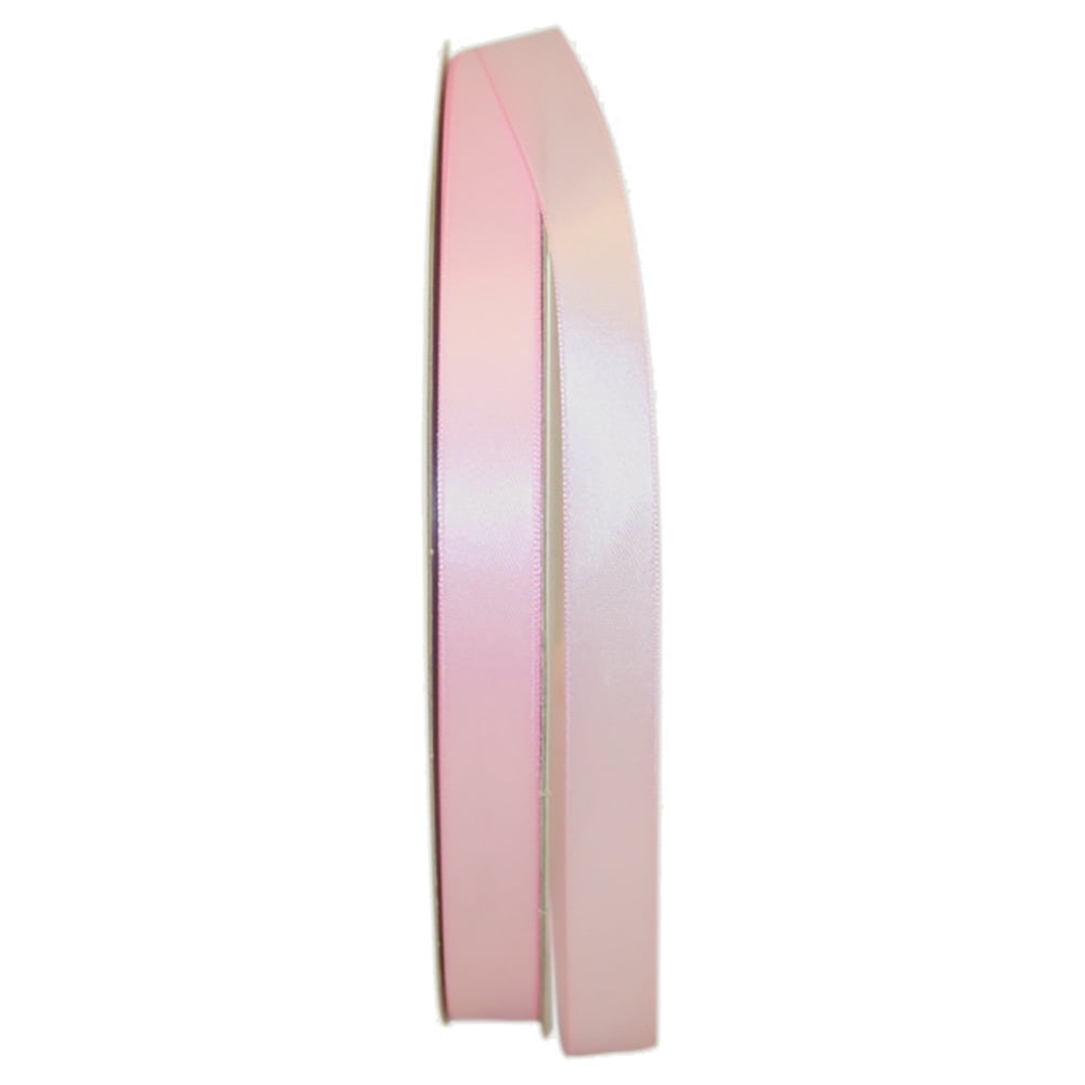 JAM Paper Satin Double Face Light Pink Polyester Ribbon, 3600" x 0.62"