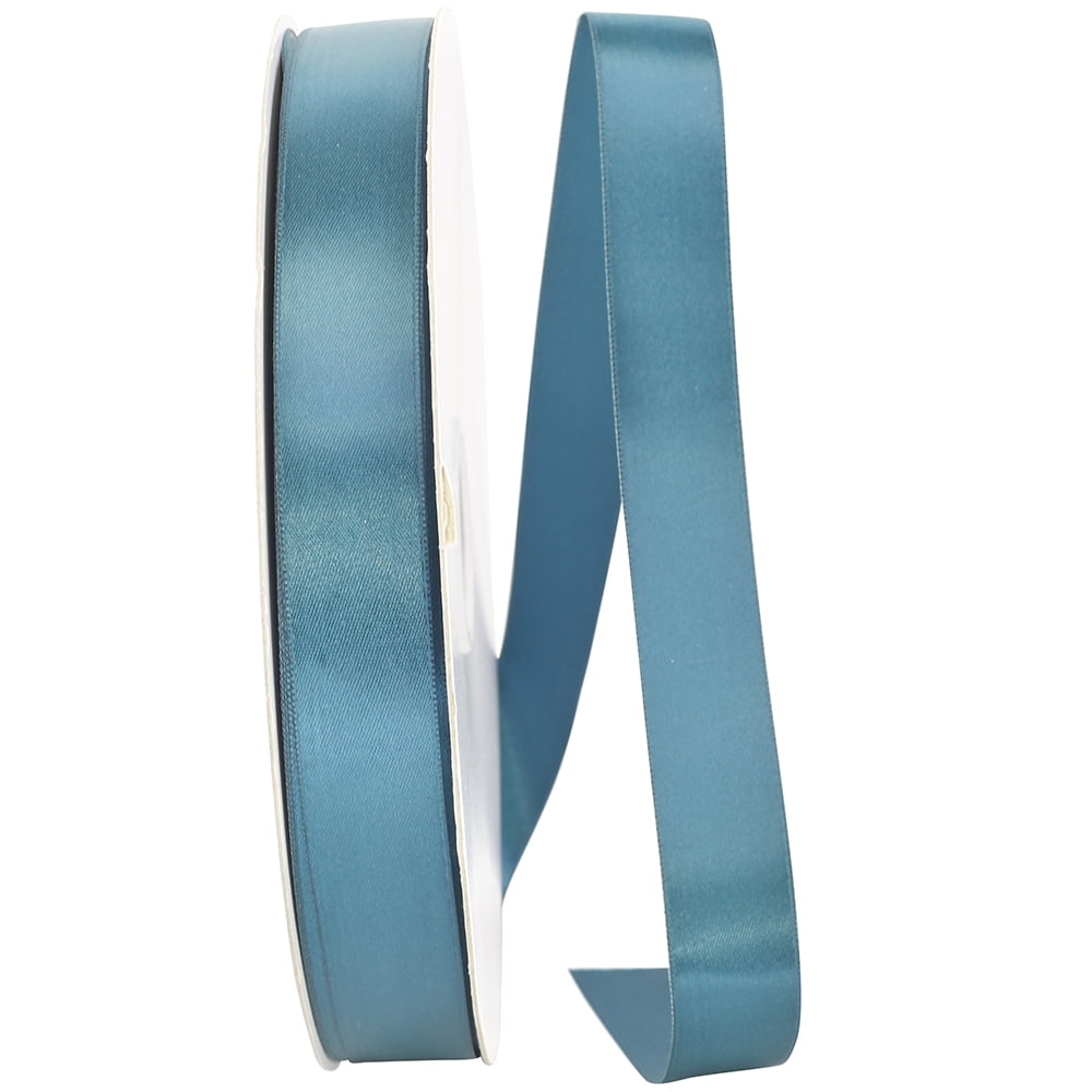 JAM Paper Satin Double Face Teal Polyester Ribbon, 3600" x 0.87"