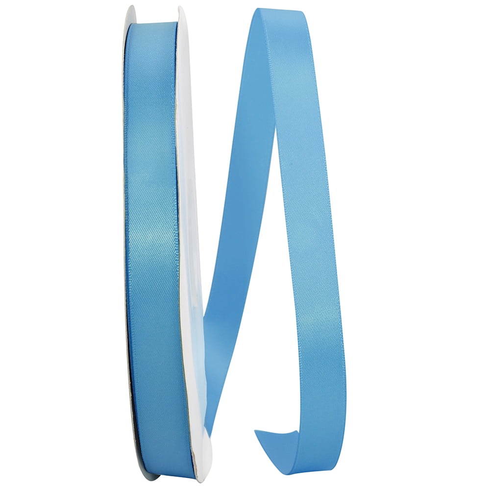 JAM Paper Satin Double Face Teal Polyester Ribbon, 3600" x 0.87"