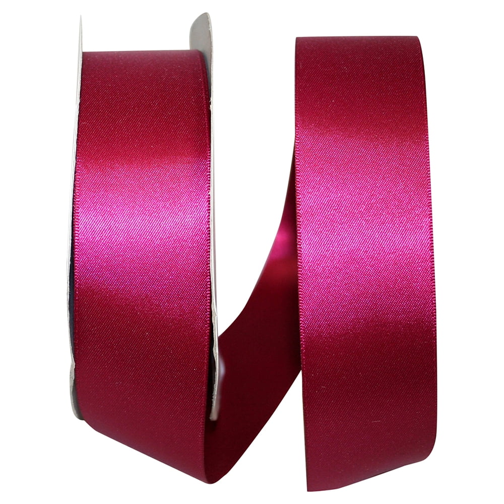 JAM Paper Satin Double Face Wine Polyester Ribbon, 1800" x 1.5"