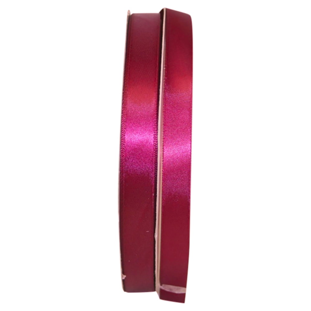 JAM Paper Satin Double Face Wine Polyester Ribbon, 3600" x 0.62"