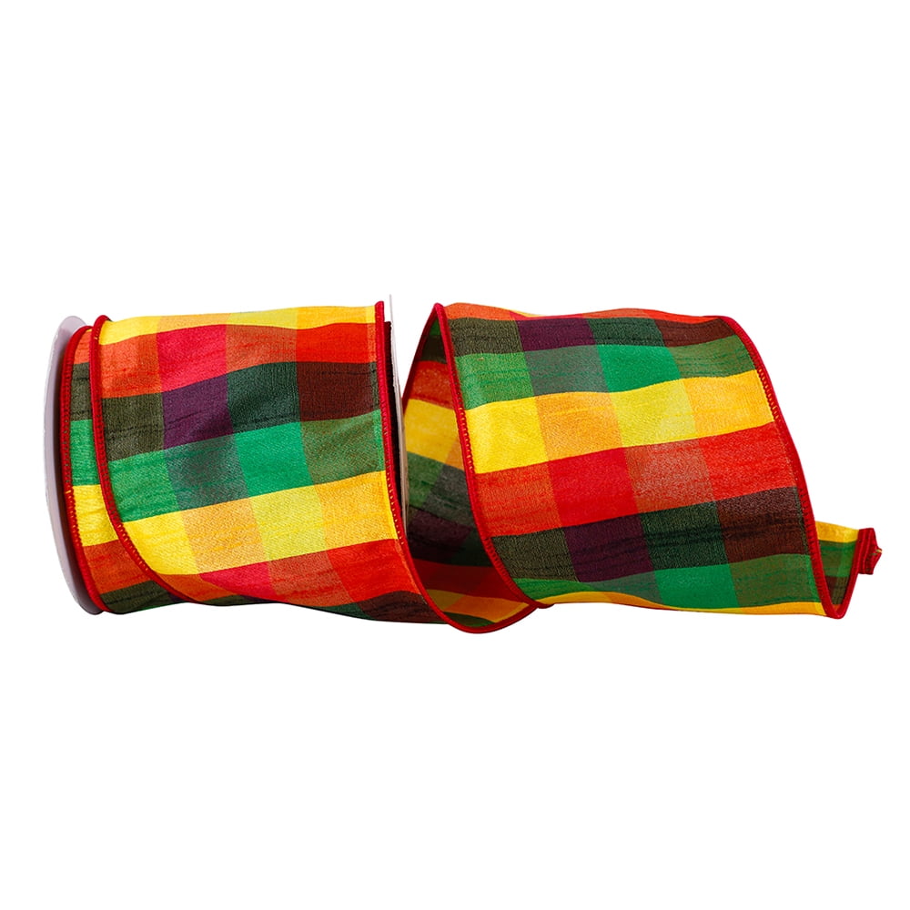 Jam Paper Fall Rust Multi-Color Polyester Ribbon, 360" X 4"