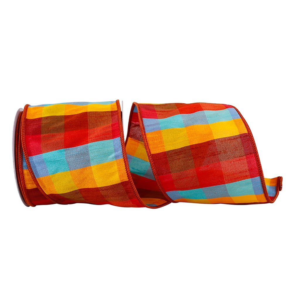 Jam Paper Fall Rust Multi-Color Polyester Ribbon, 360" X 4"