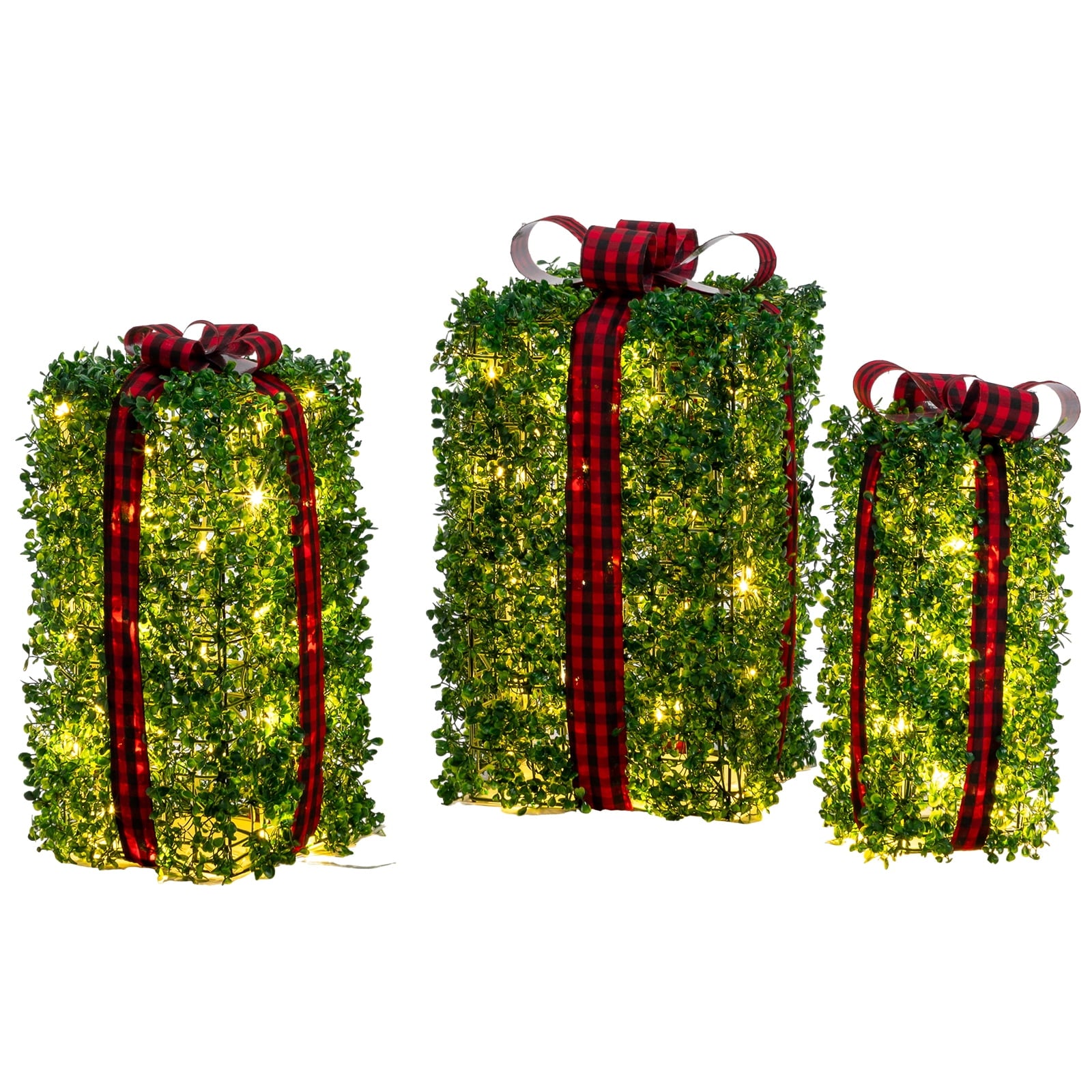 Ktaxon 3pcs Lighted Gift Boxes Decorations Christmas Tree Decor Lighted Gift Boxes