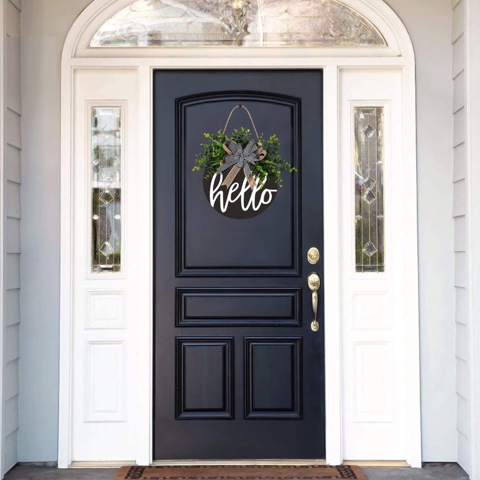 Front Porch, Wooden Yellow In Wreaths For Front Door, 1 Set Four Seasons Door Decoration Listing Ornament Home Decor Outdoor Hanging Sign Front Decorative Board Wooden Wall