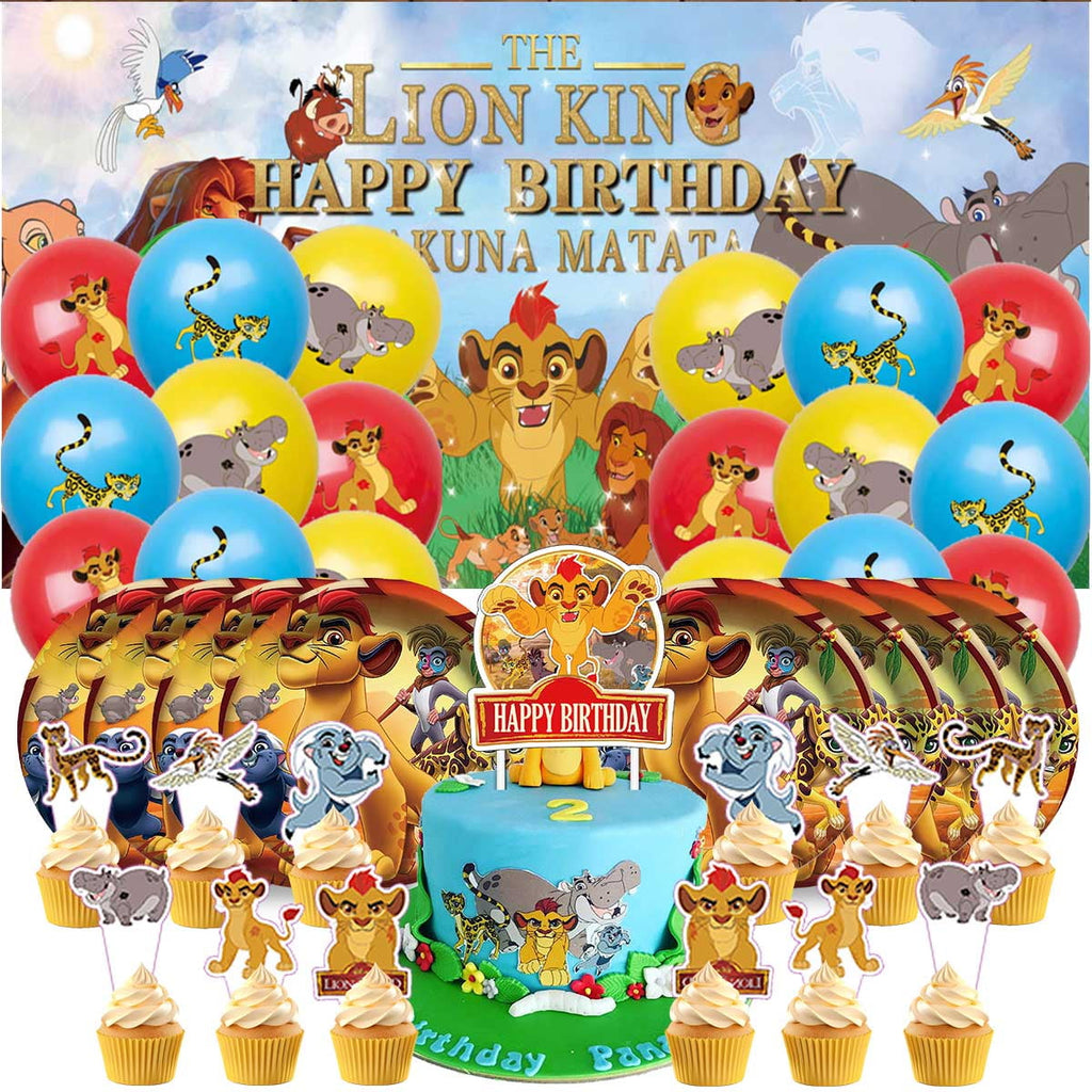 Lion Guard Birthday Party Supplies Balloons Plates Decoration Cake Topper Decor Tableware Banner Backdrop