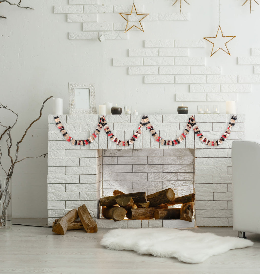 Love, Laugh, Craft Rag Tie Garland Burlap Project Kit, 2-10'L, Precut Ribbon, Multi-Color