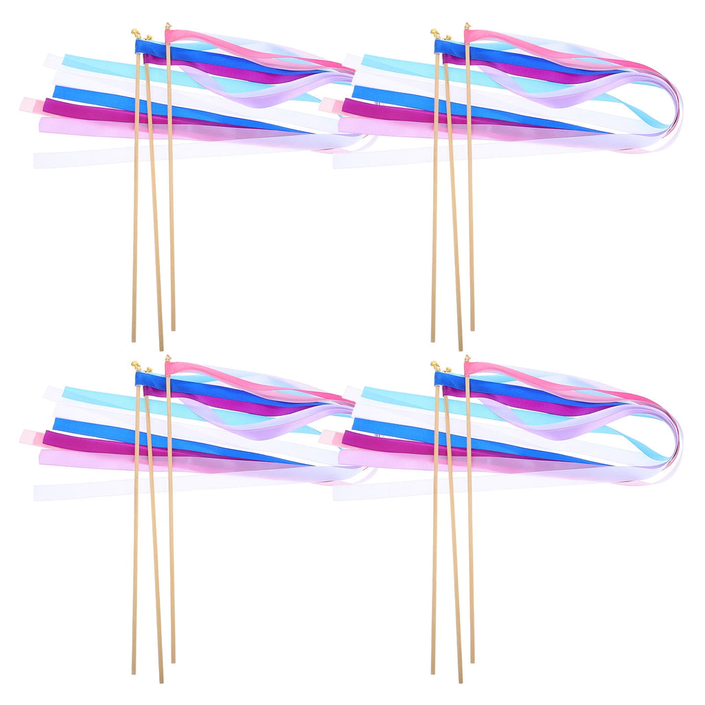 Masteelf 30pcs Wedding Ribbon Sticks Ribbon Streamer Wand for Wedding Party Wedding Accessories Wedding Exit Streamers Party Ribbon Wand Wedding Ribbon Decor