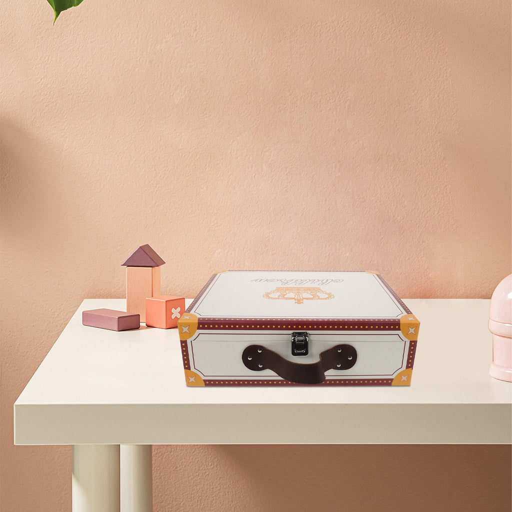 Masteelf Paper Suitcase Gift Packing Box Handheld Gift Suitcase Decorative Paper Gift Wrapping Box Party Favor