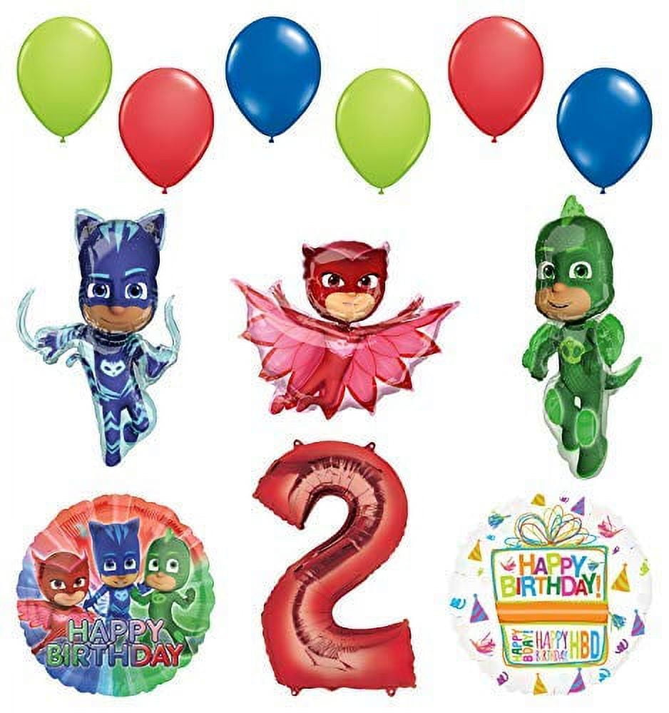 PJ Masks 4th Birthday Party Supplies Catboy, Owlette and Gekko Balloon Decorations