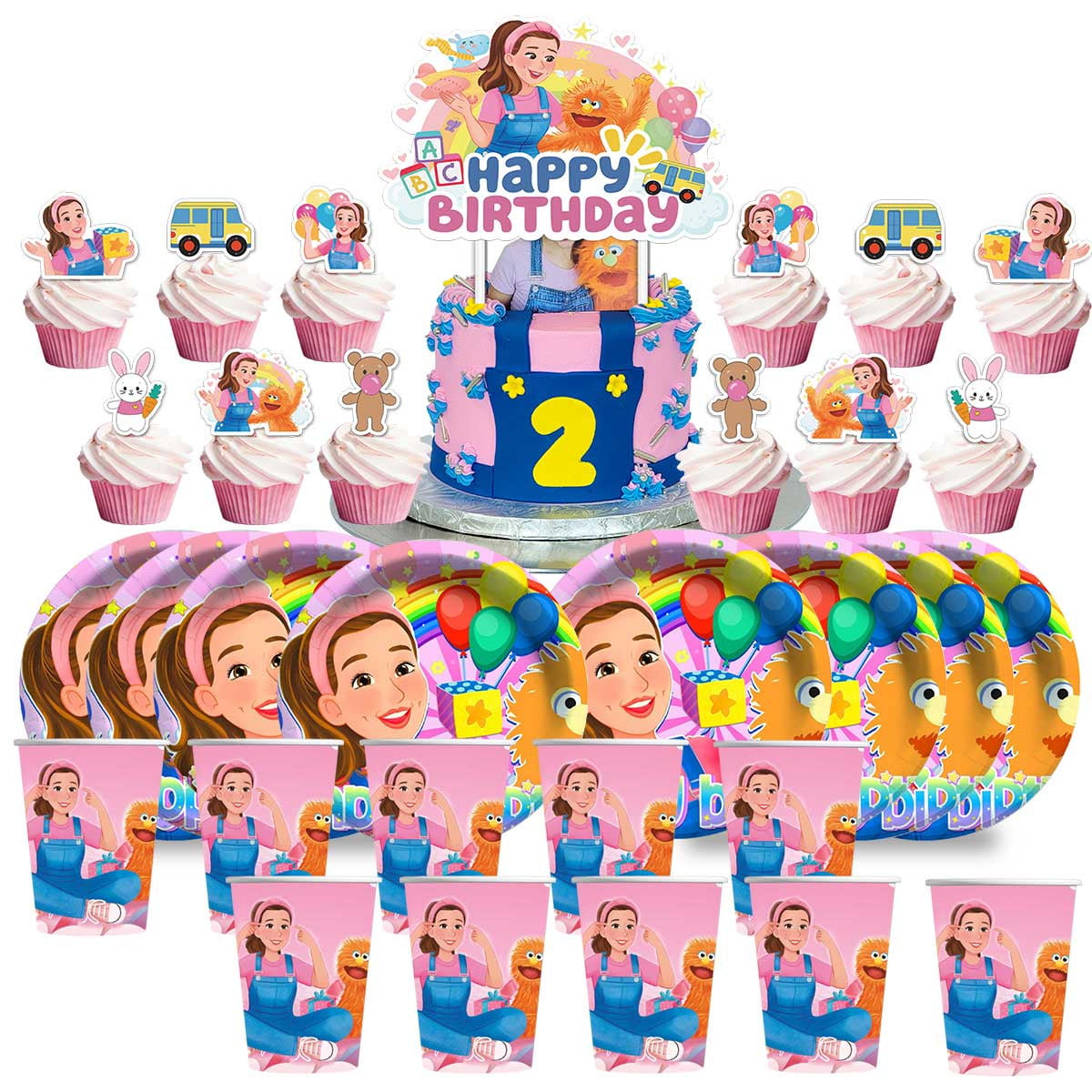 Ms Rachel Birthday Cups Party Supplies Plates Decorations Cake Topper Decor