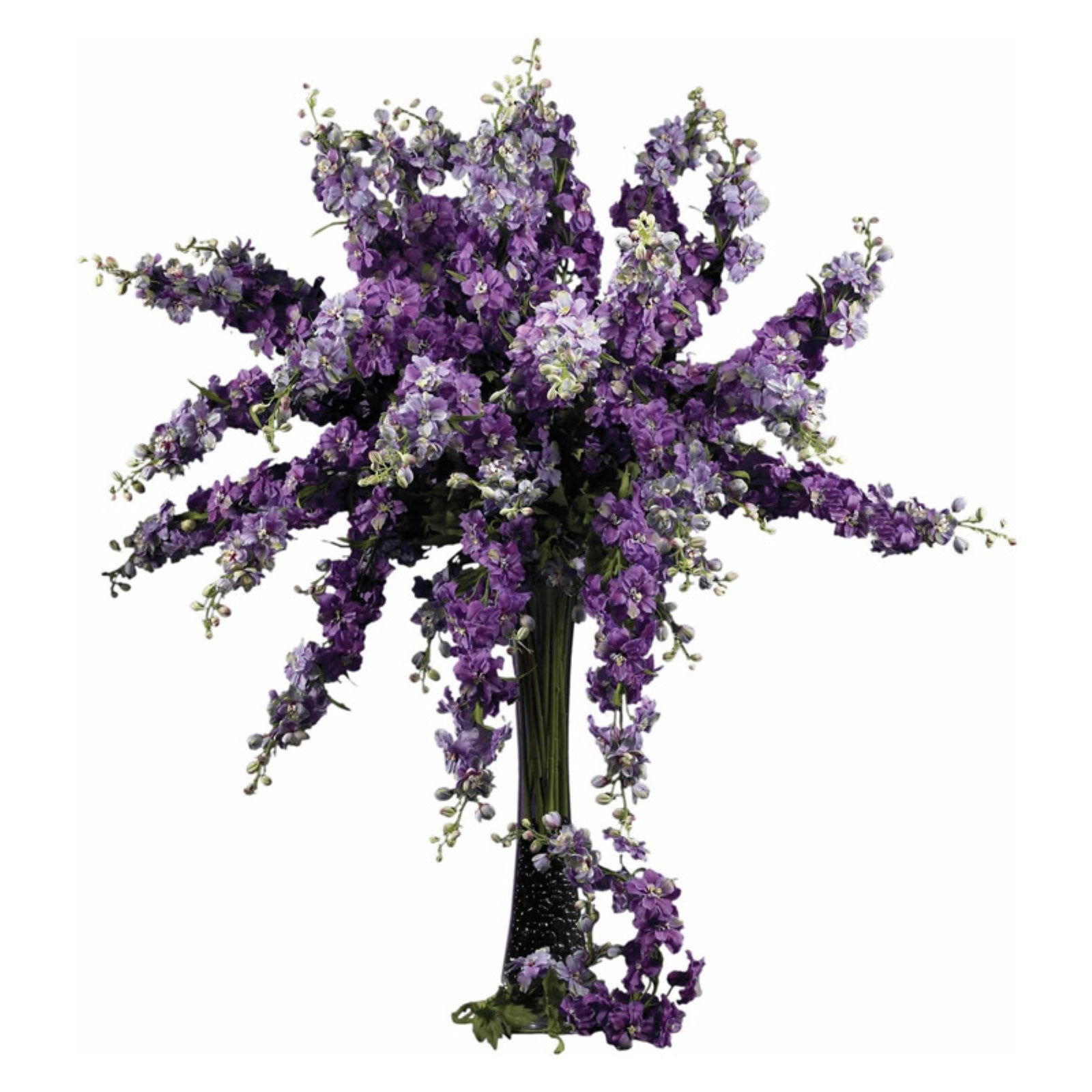 Nearly Natural 38.5" White Delphinium Stem Artificial Flower, 12pc