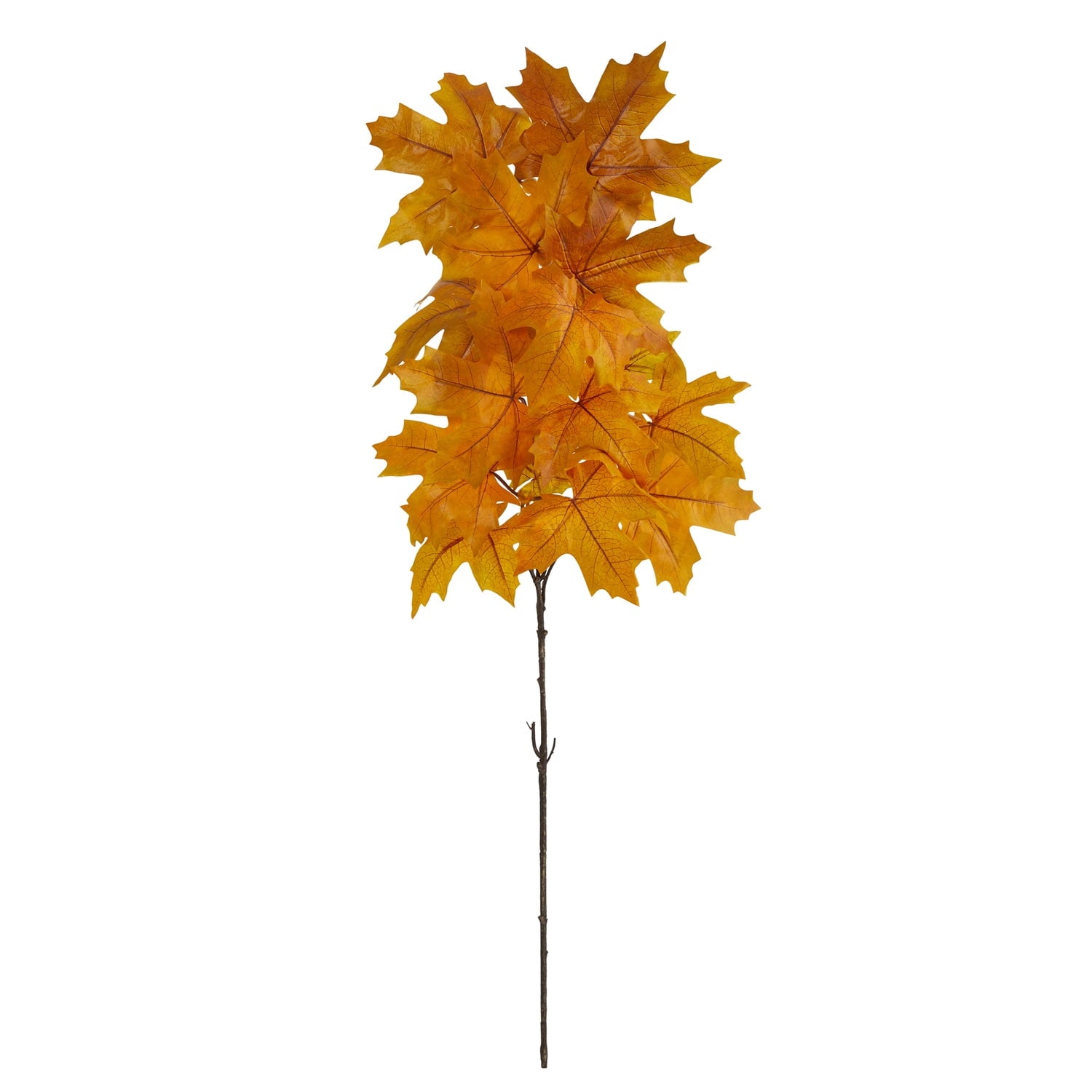 Nearly Natural 38" Autumn Maple Leaf Artificial Flower (Set of 6), Yellow