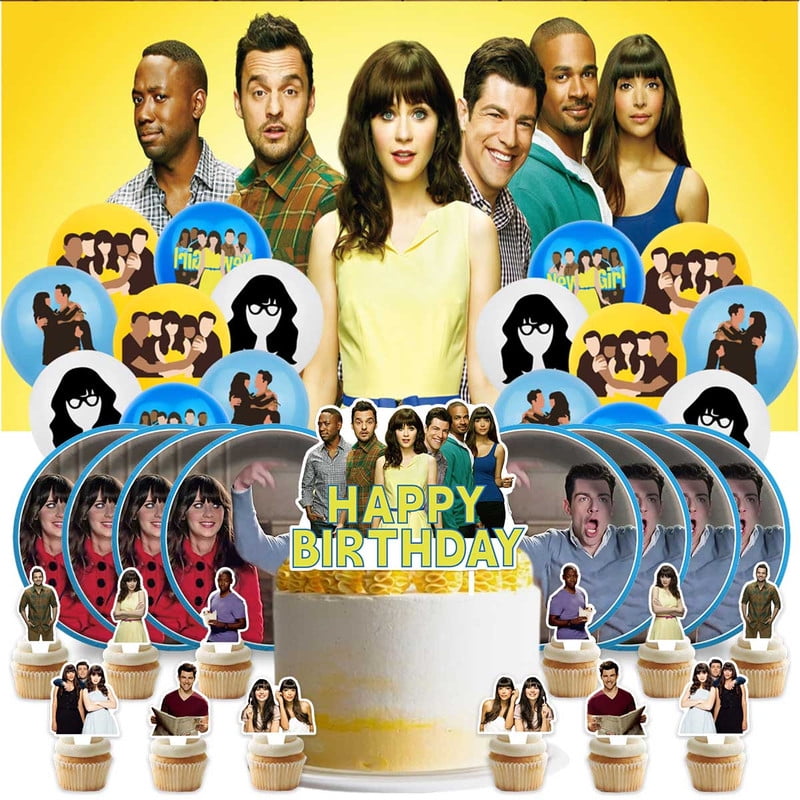 New Girl Twenty Nine Birthday Party Supplies Balloons Plates Decoration Cake Topper Decor Tableware Banner Backdrop