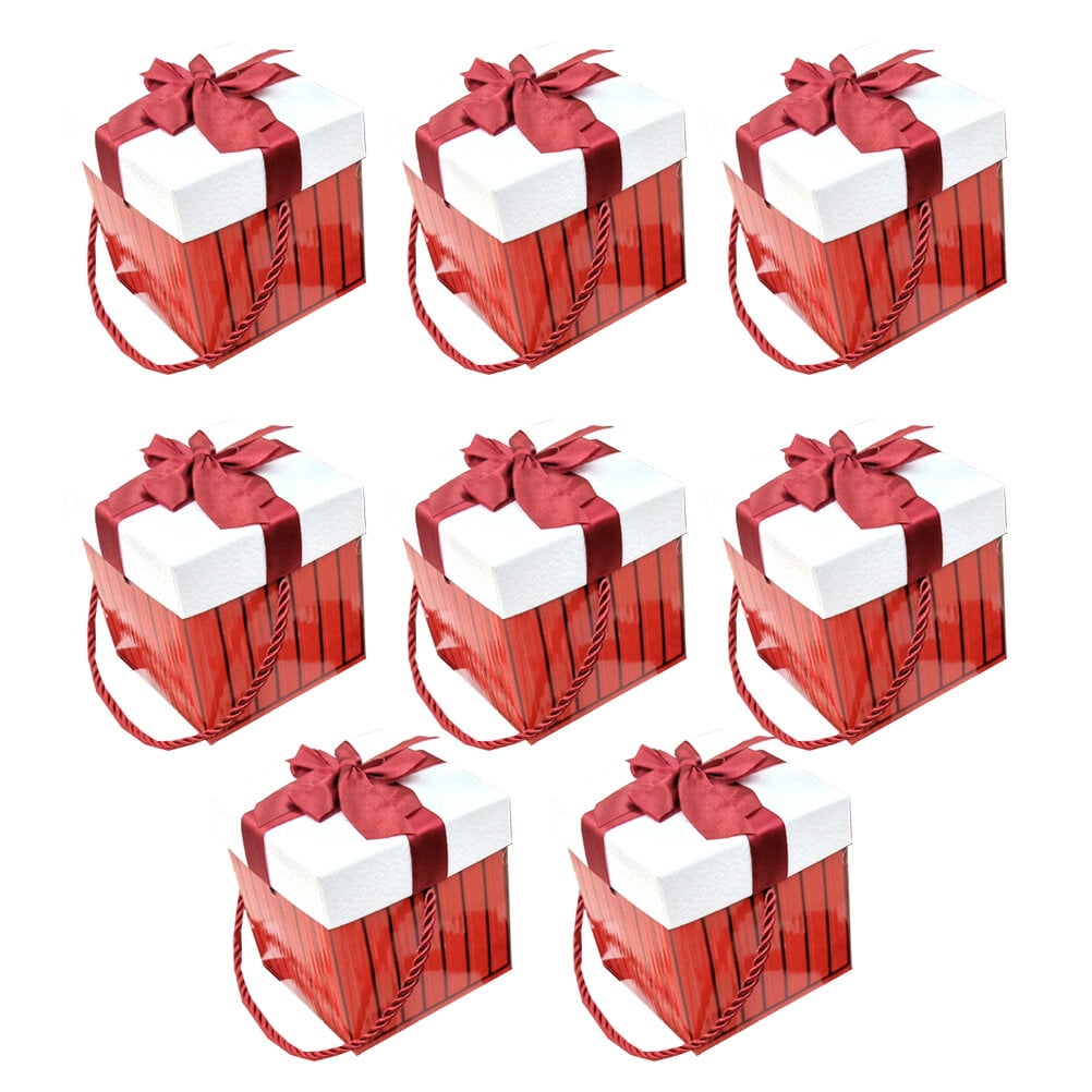 Niceauty 8Pcs Creative Present Box Red Apple Boxes for Presents Chic Design for Family Gift Storage