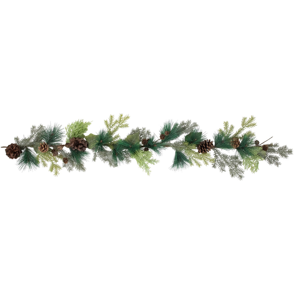 Northlight 5' x 6" Pine Cone and Cedar Artificial Christmas Garland, Unlit