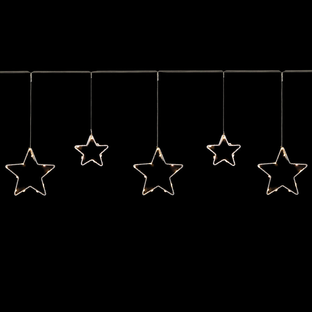 Northlight LED Lighted Stars Christmas Garland, 4ft, Warm White Lights