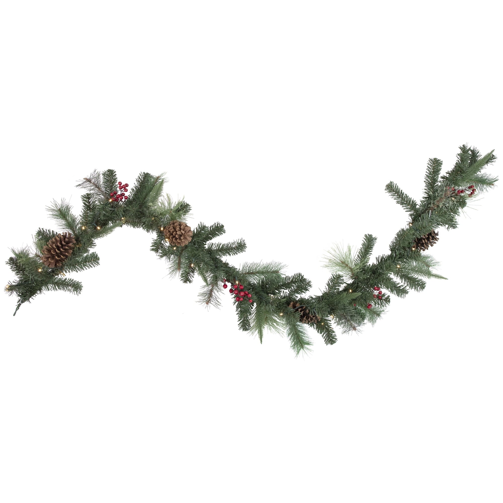 Northlight Pre-Lit Battery Operated Artificial Christmas Garland - 6' x 9" - LED Cool White Lights