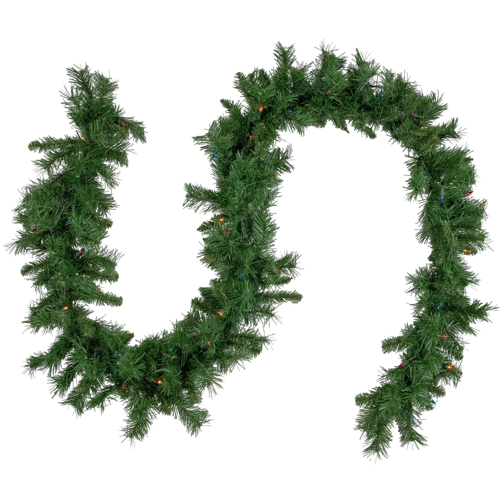Northlight Pre-Lit Chatham Pine Artificial Christmas Garland - 9' x 10" - Multi-Color Lights