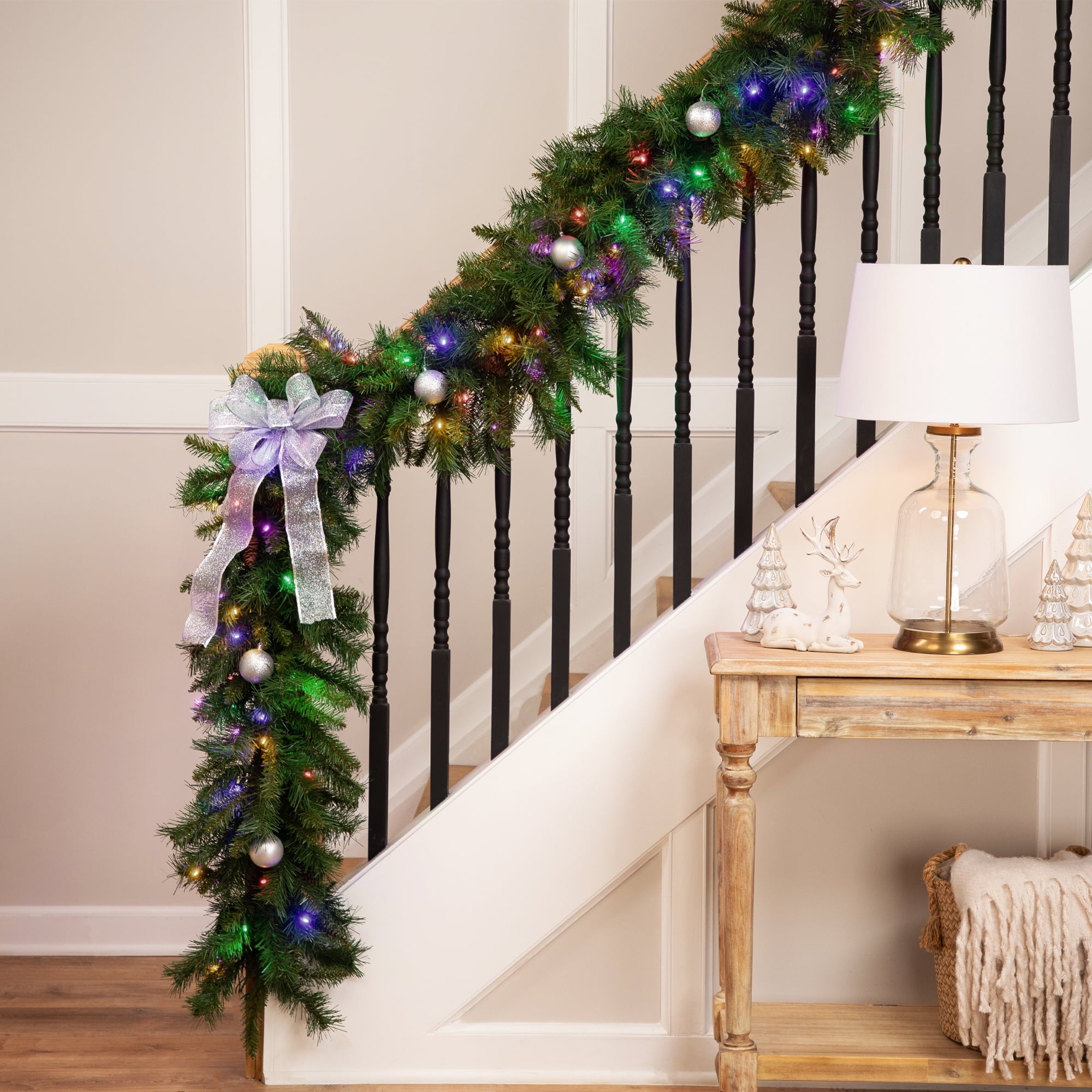 Northlight Pre-Lit Dakota Red Pine Artificial Christmas Garland - 9' x 16" - Multi LED Lights