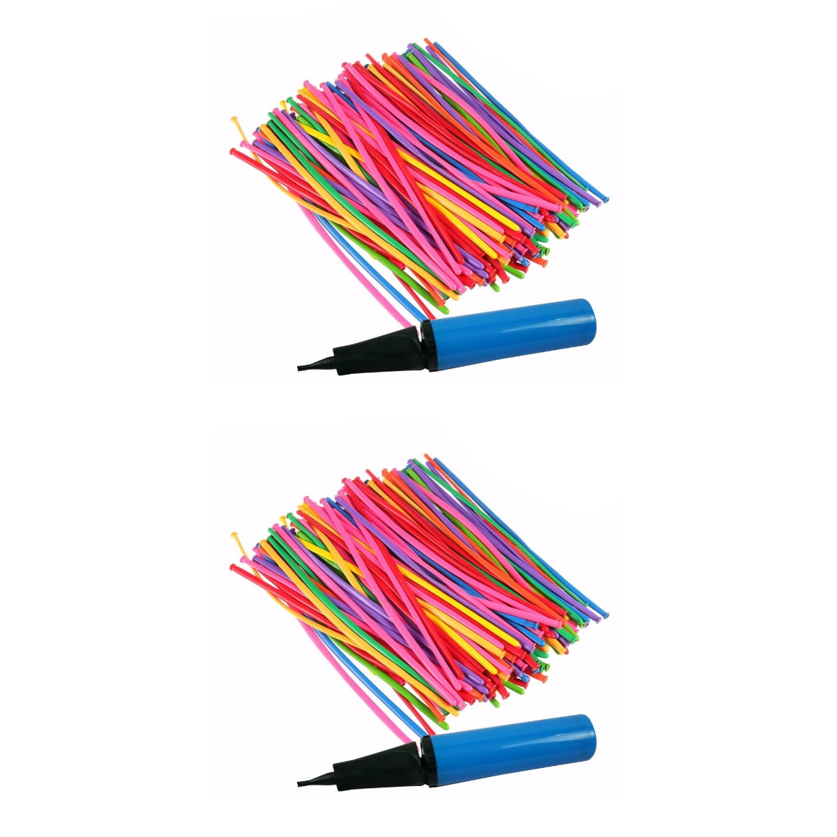 OUNONA 402 Pcs  1.5G Long Balloons Twisting Latex Balloons Assorted Color Long Balloons with Hand Pump (Random Color)