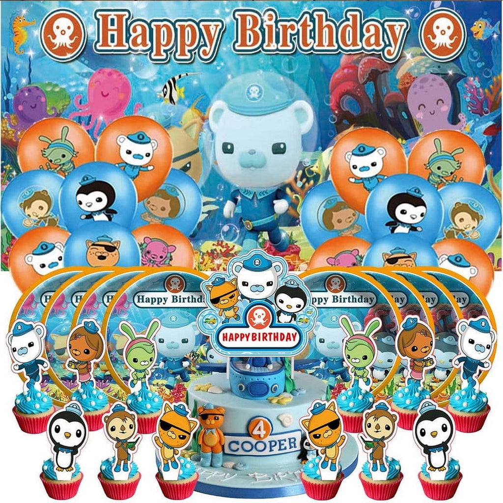 Octonauts Party Supplies Birthday Plates Balloons Decorations Cake Topper Tableware Banner Backdrop Decor