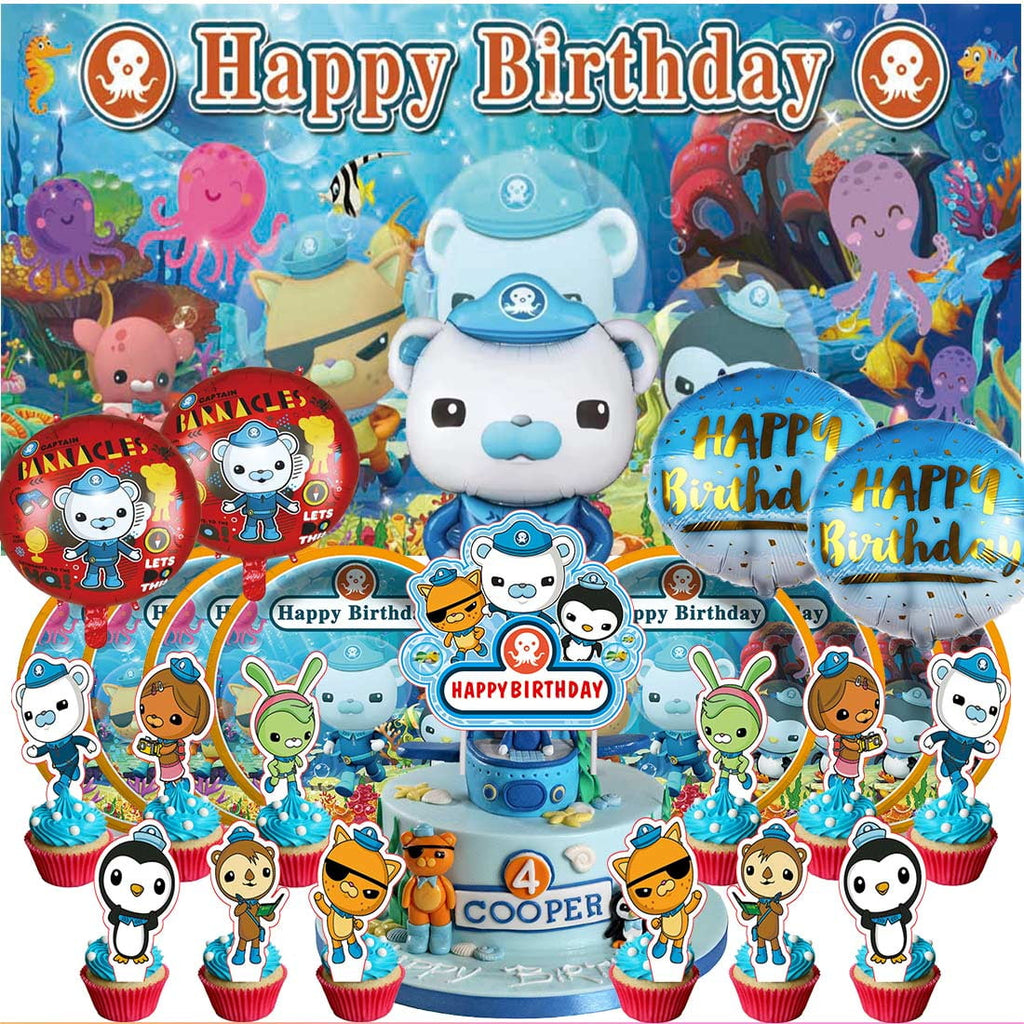 Octonauts Party Supplies Decor Tableware Backdrop Banner Cake Topper Balloons Birthday Decorations
