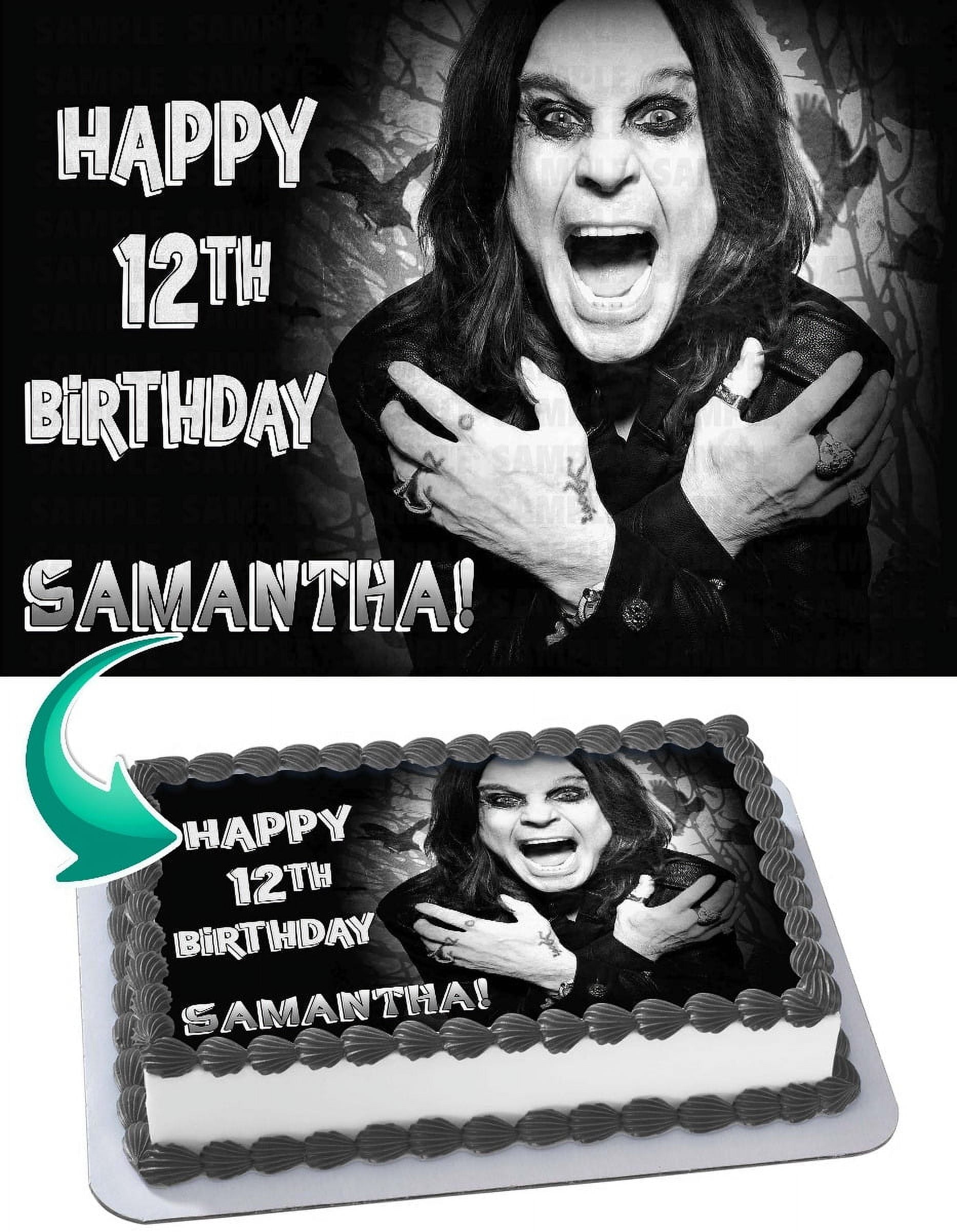 Ozzy Osbourne - Edible Cake Topper - 11.7 x 17.5 Inches 1/2 Sheet rectangular