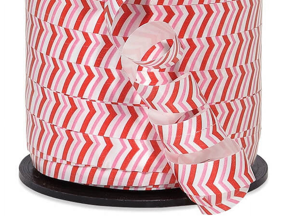 Pack Of 1, Peppermint Stripe Curling Ribbon 3/8"X 250 Yards 100% Polypropylene For All Occasions & Seasonal Celebrations