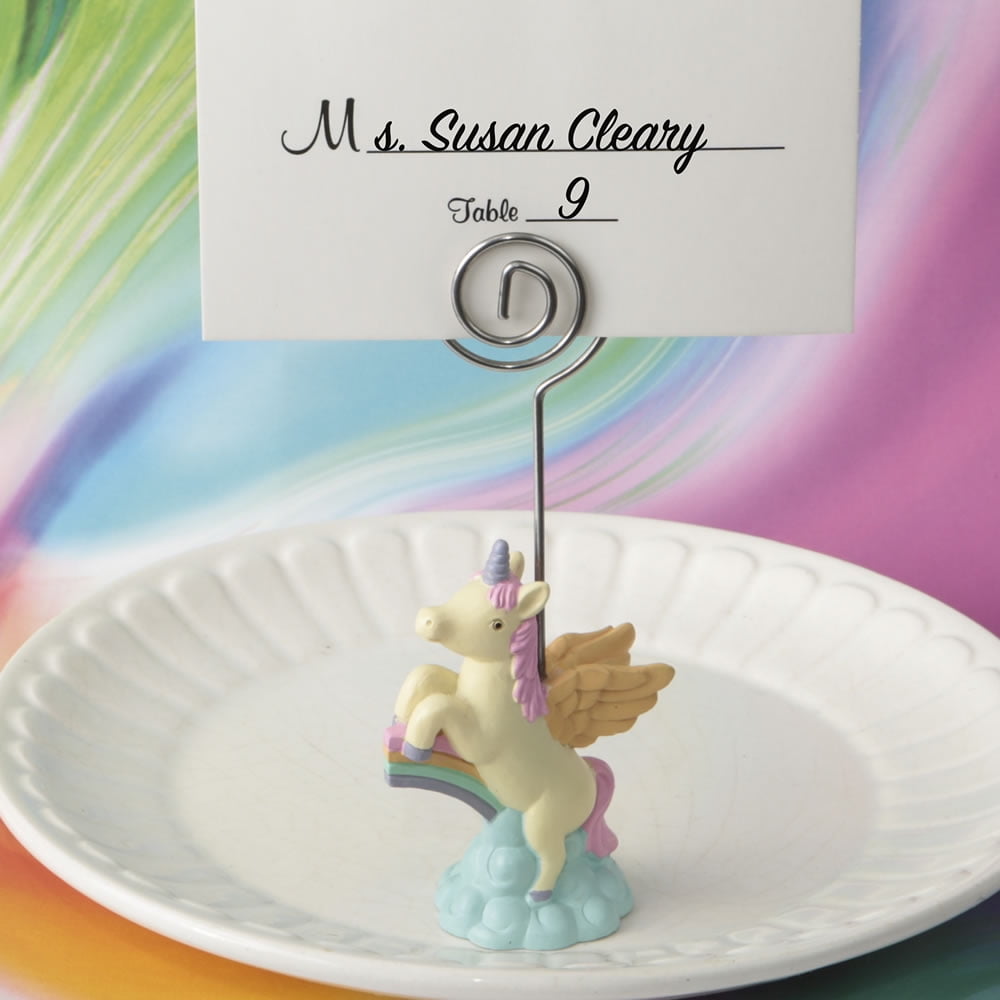 Pack of 16 Unicorn place card holder from fashioncraft Kids birthday party sweet 16 party favors/decorations