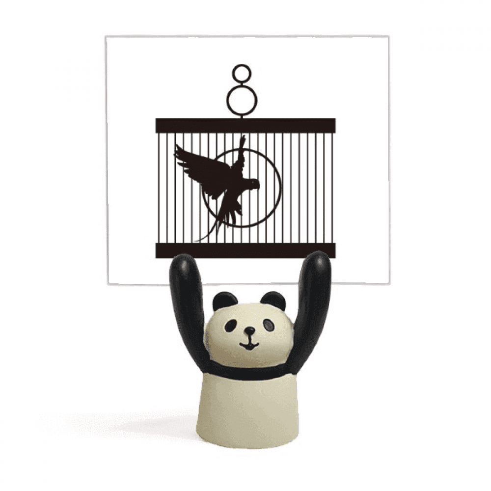 Parrot Cage Box Flying Art Deco  Fashion Memo Holder Cartoon Animal Panda Stand Decoration