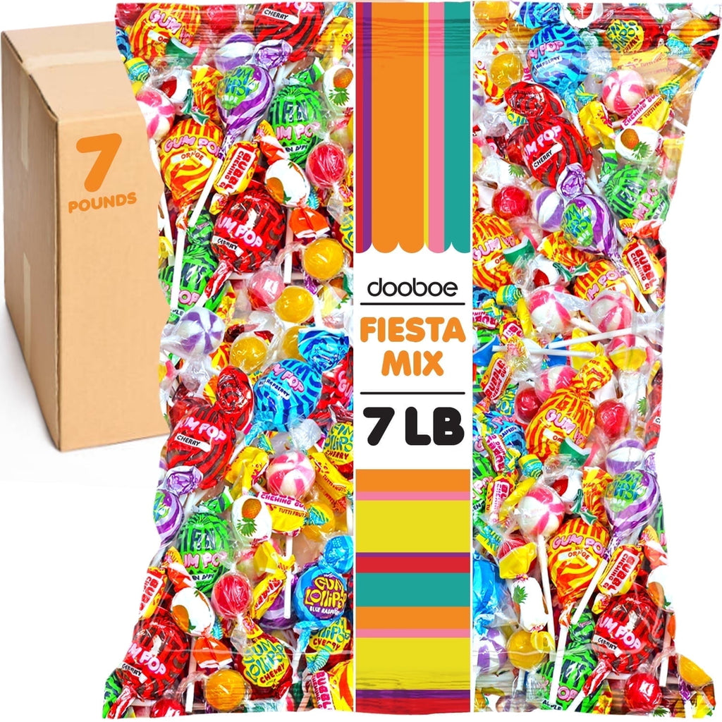 Pinata Candy - Halloween Bulk Fiesta Mix - 7 Pounds - Goodie Bag Party Filler - Assorted Candies - Dooboe