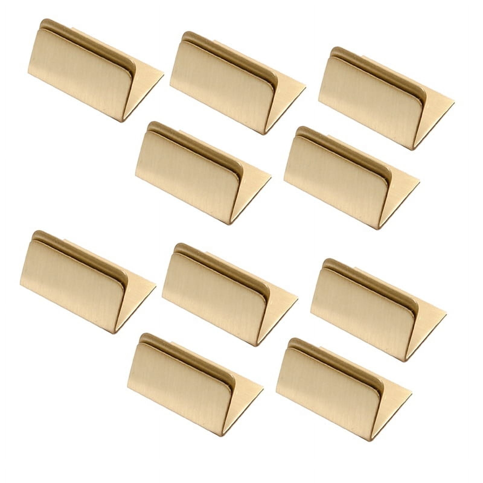 Place Card Holders Brass 10Pcs Wide Size Vintage Table Card Holder Antique Small Table Card Stands M Copper Color Copper