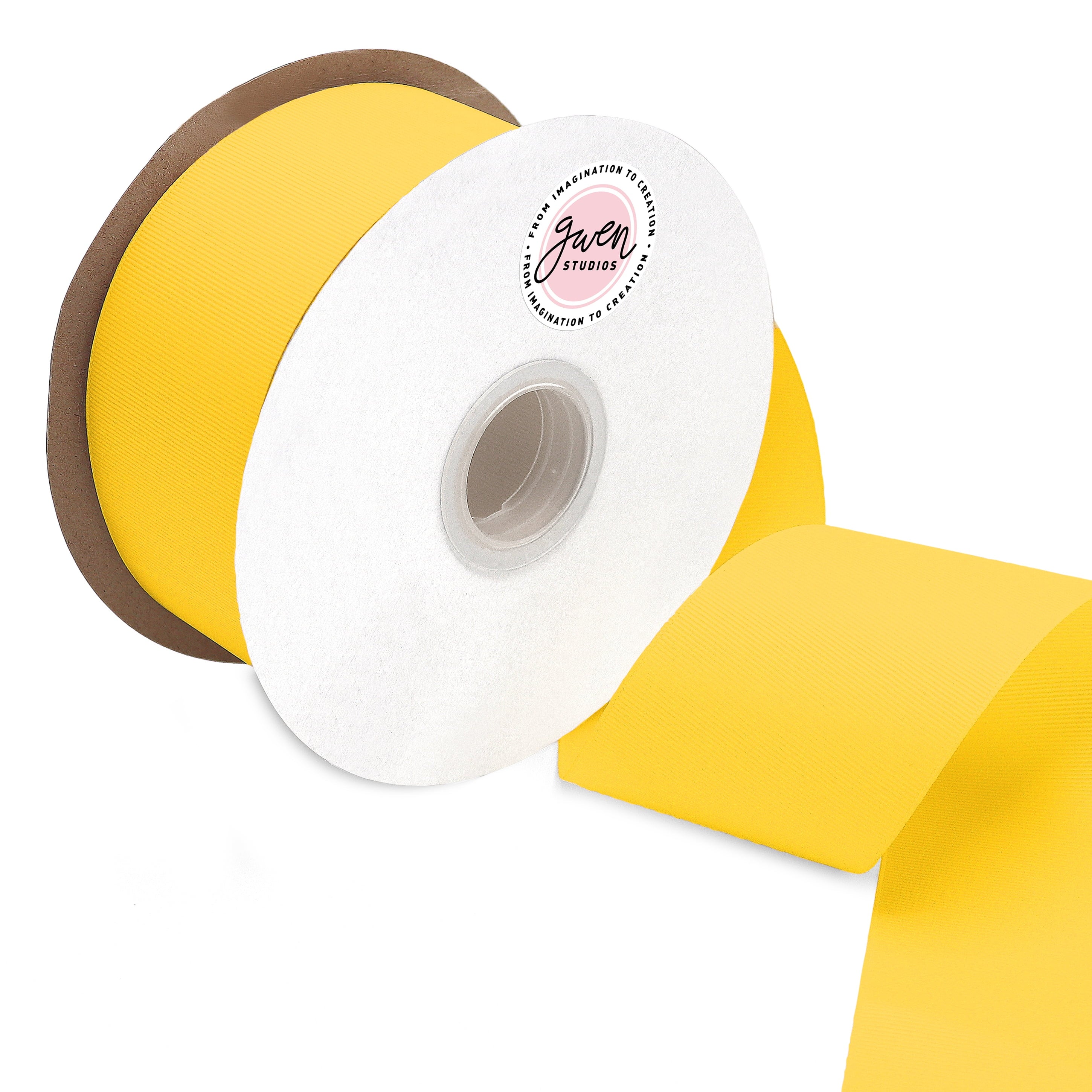 GWEN STUDIOS Grosgrain Pink Polyester Ribbon, 150' x 2.5"