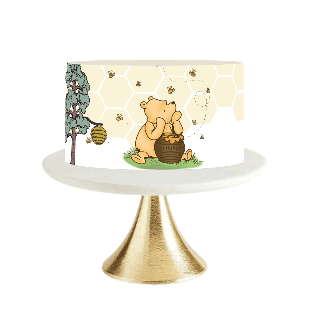 Pooh Bear Cake Pooh Bear Baby Shower Cake Topper Edible Image Cake Warp