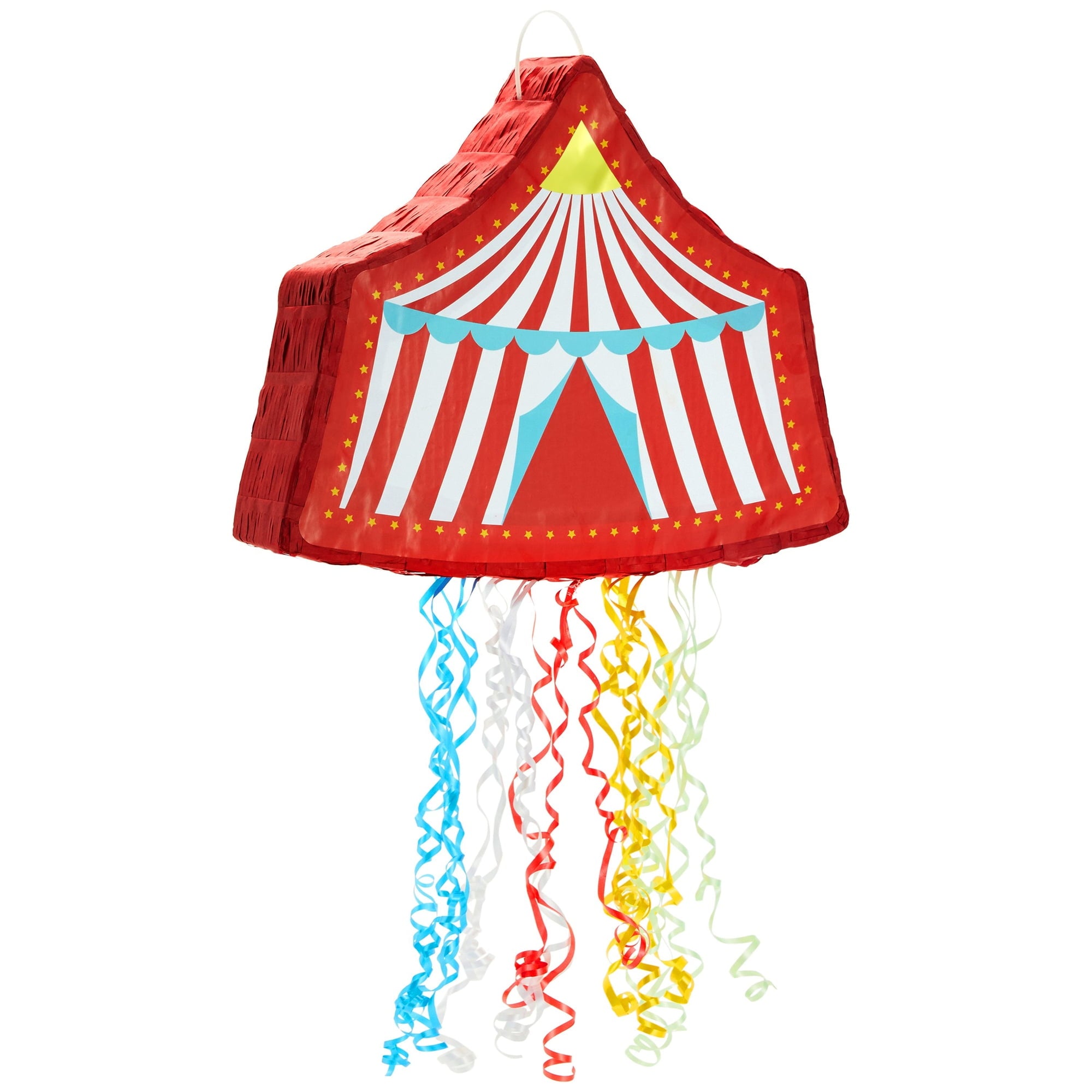 Pull String Circus Pinata - Carnival Theme Party Decorations for Birthday (Small, 16.5x3x13 In), For Ages 3+