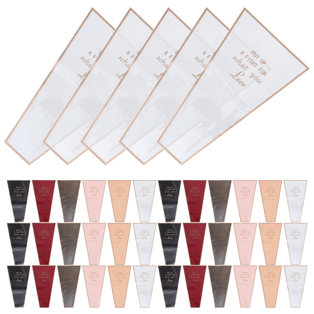 Raindrops  150 Pcs Boxes Transparent Flower Wrapping Paper Bouquet Bag Professional Bags