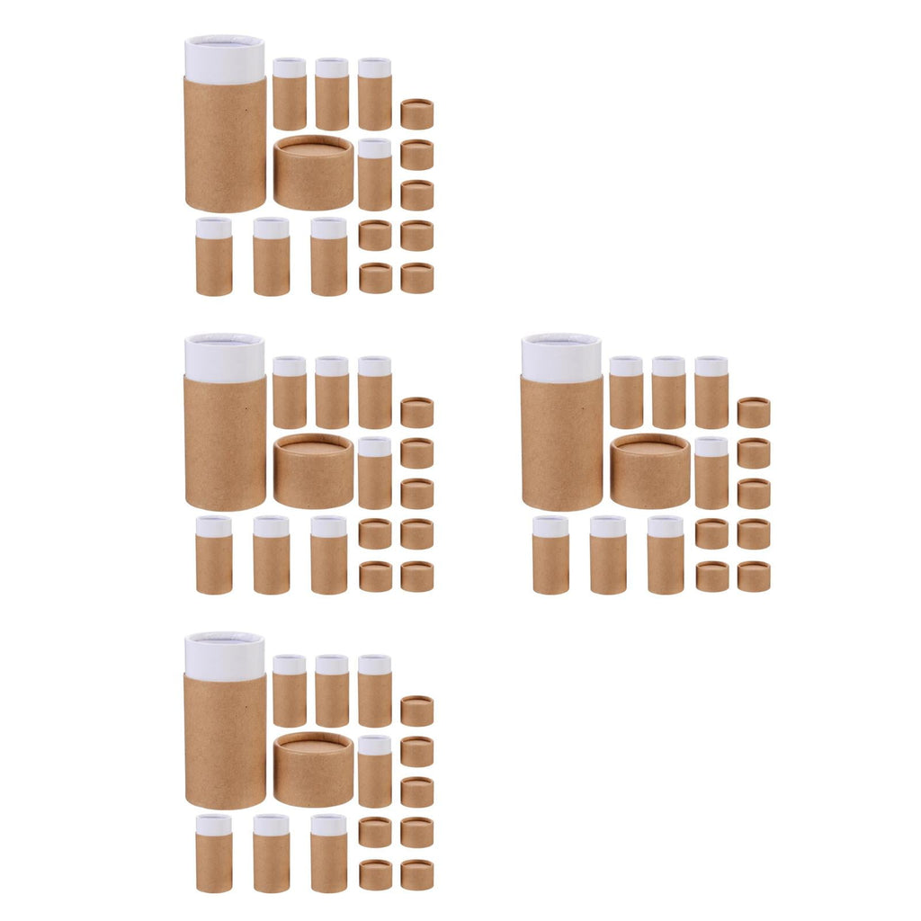 Raindrops 32 pcs  Essential Oil Wrapping Box 50ml Kraft Paper Storage Box Small Paper Tube with Lids Cardboard Tubes Round Tube Box for Craft Perfume Bottles