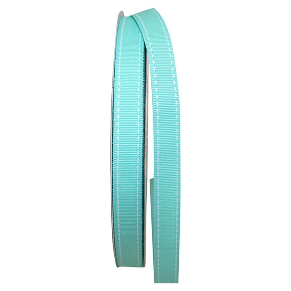Reliant Ribbon Grosgrain All Occasion Aqua Saddle Polyester Ribbon, 1800" x 0.62"