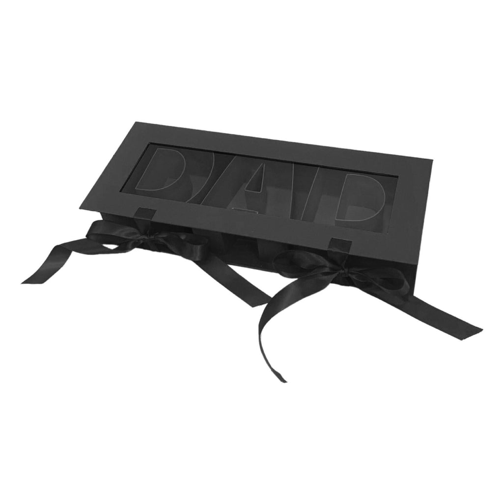 S SERENABLE Dad Letter Shaped Empty Flower Box Premium for Anniversary DIY Present Decor black