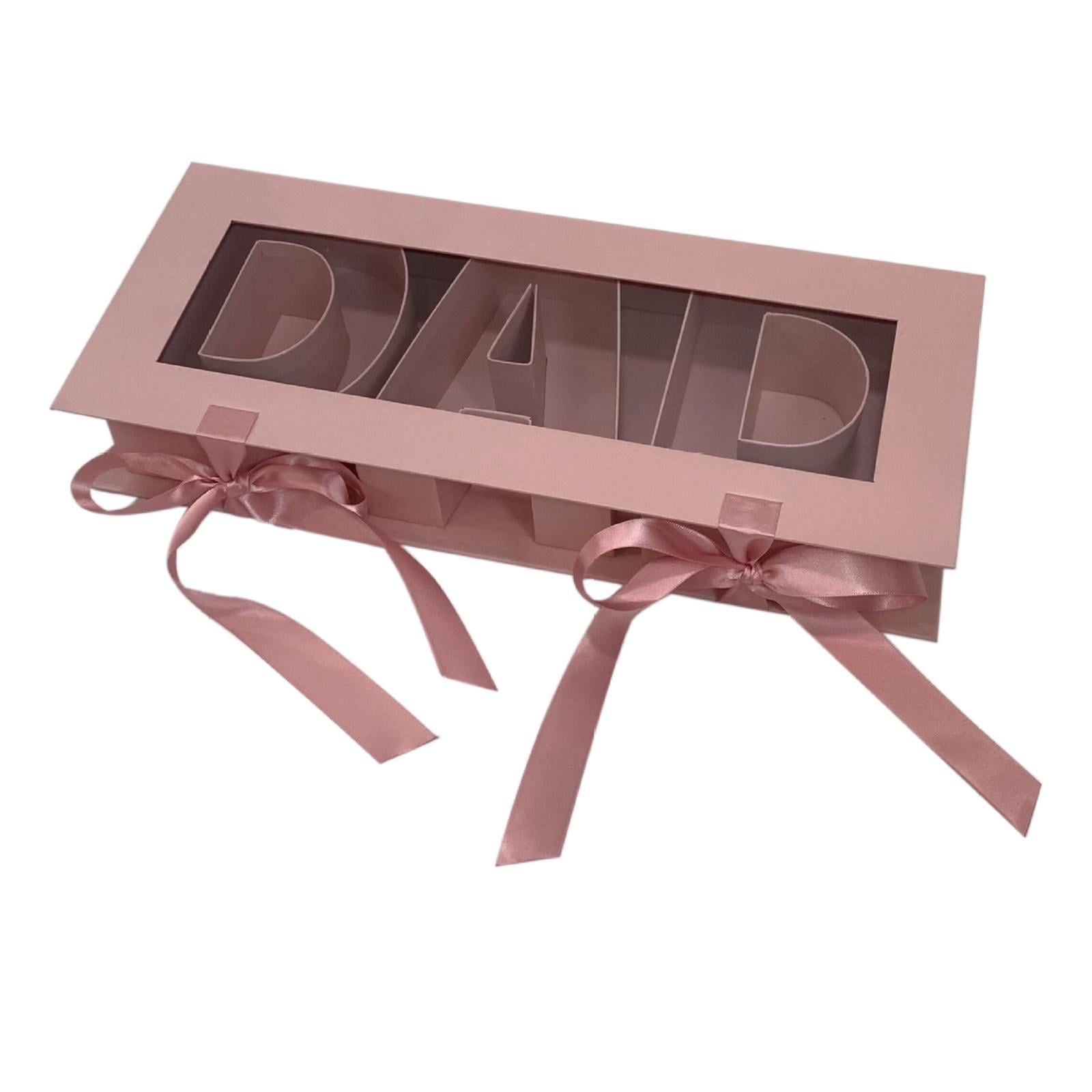 S SERENABLE Dad Letter Shaped Empty Flower Box Premium for Anniversary DIY Present Decor black