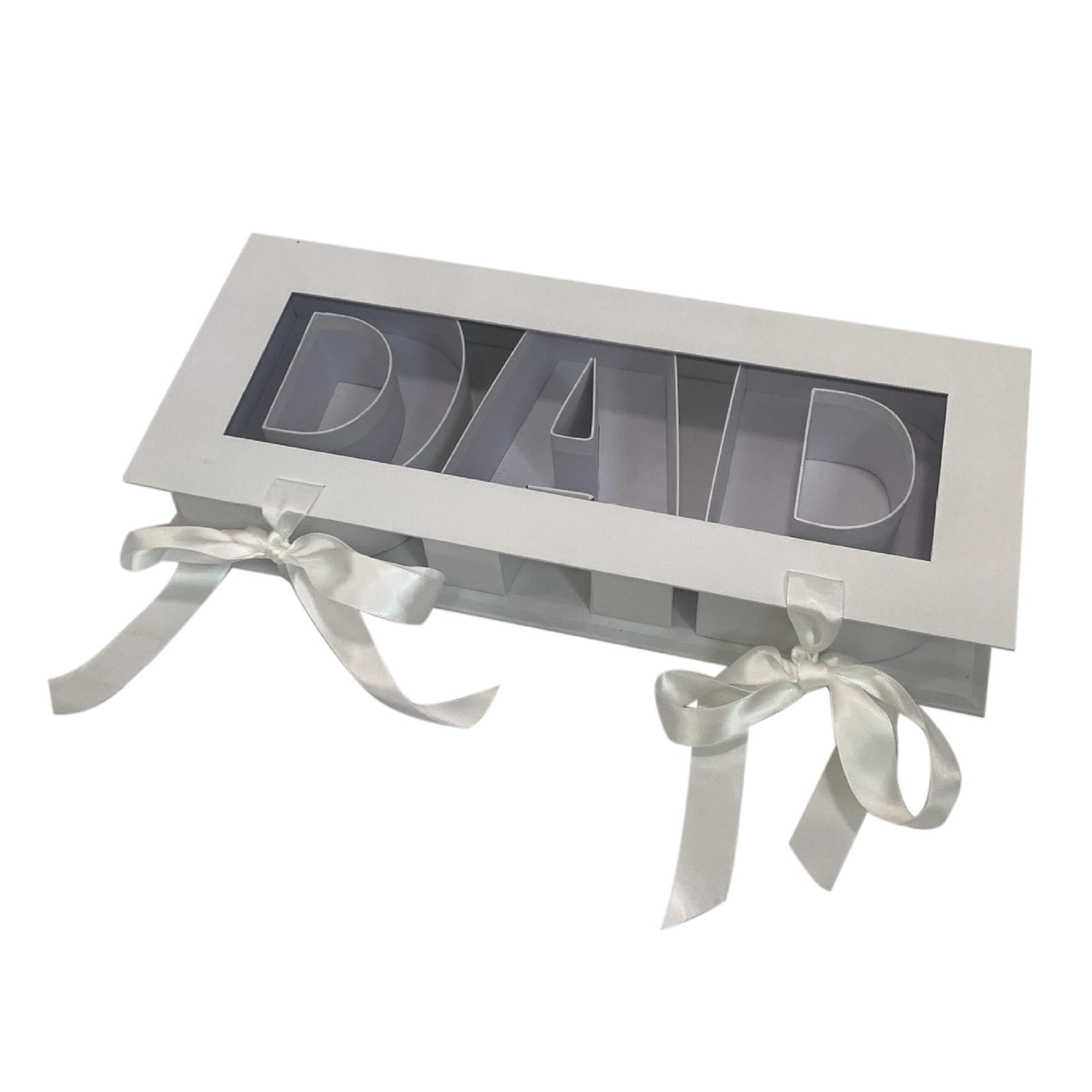 S SERENABLE Dad Letter Shaped Empty Flower Box Premium for Anniversary DIY Present Decor black