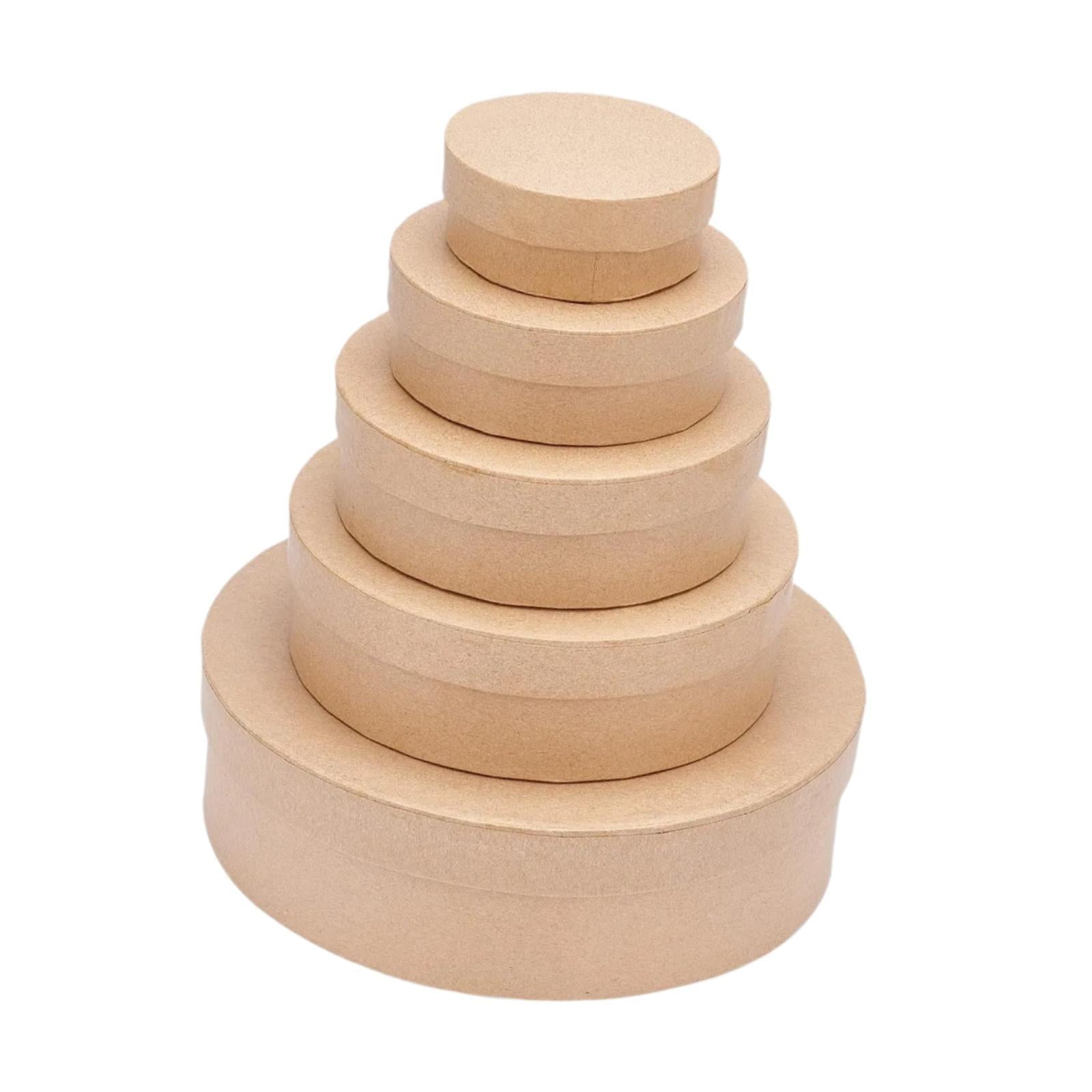 Sharprepublic 5 Pieces Gift Boxes for Presents Gift Wrapping Storage Biscuit Case Round Paper