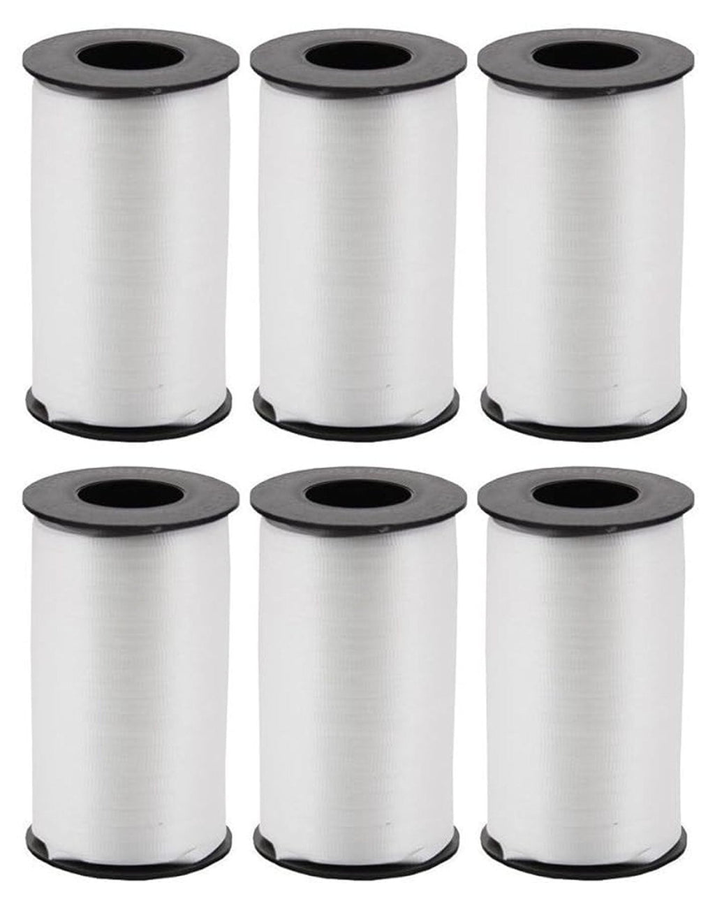 Splendorette Curling Ribbon - White, .1875" x 500yd (6-Pack) - Craft, Wedding, Floral, Gift Wrap Ribbon - 3/16 Inch Polypropylene Ribbon for DIY Decorations