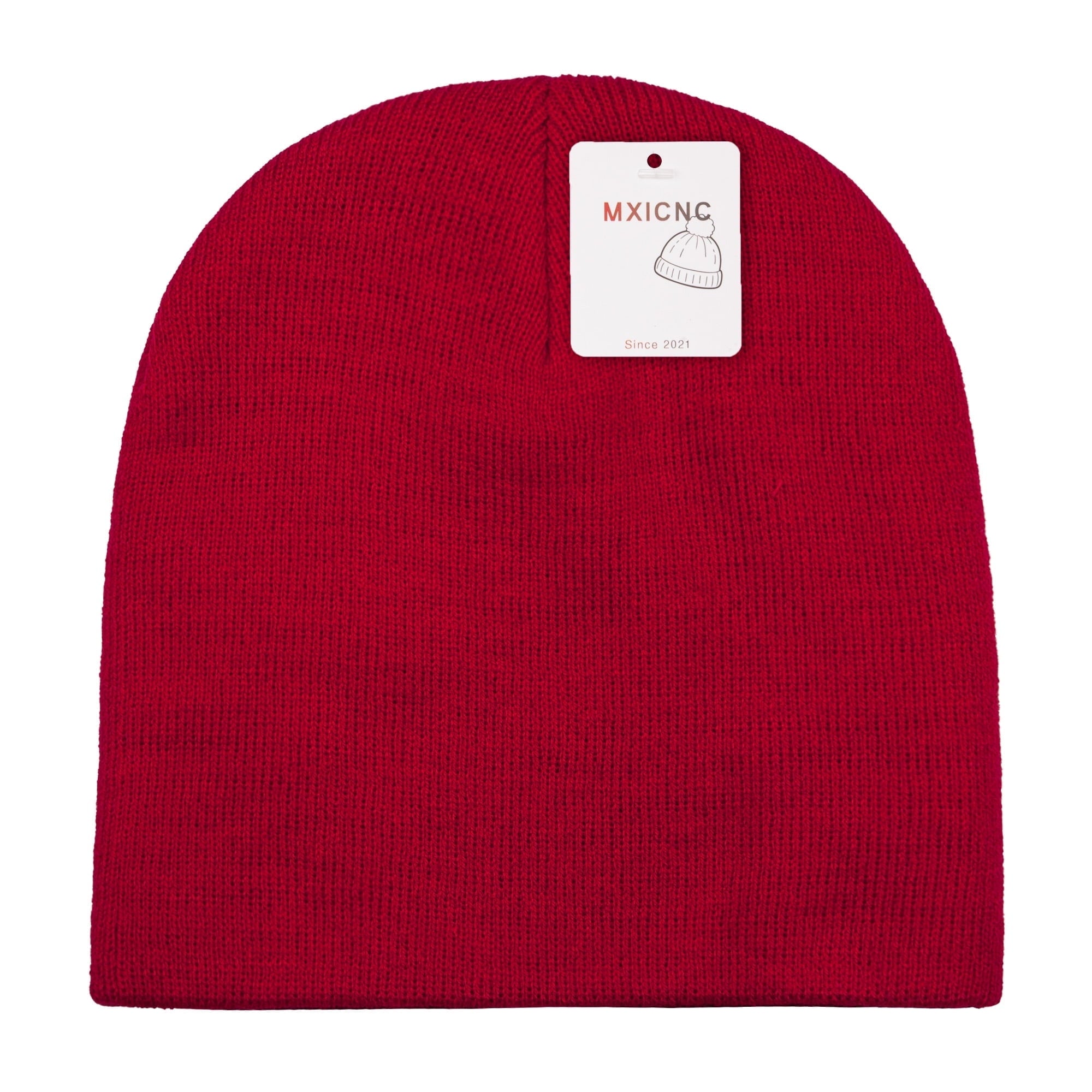 4 Pack Straight Knit Beanie Hat for Men & Women - Winter Warm Skull Cap, Stretchy Unisex Cold Weather Beanie, 4 Black