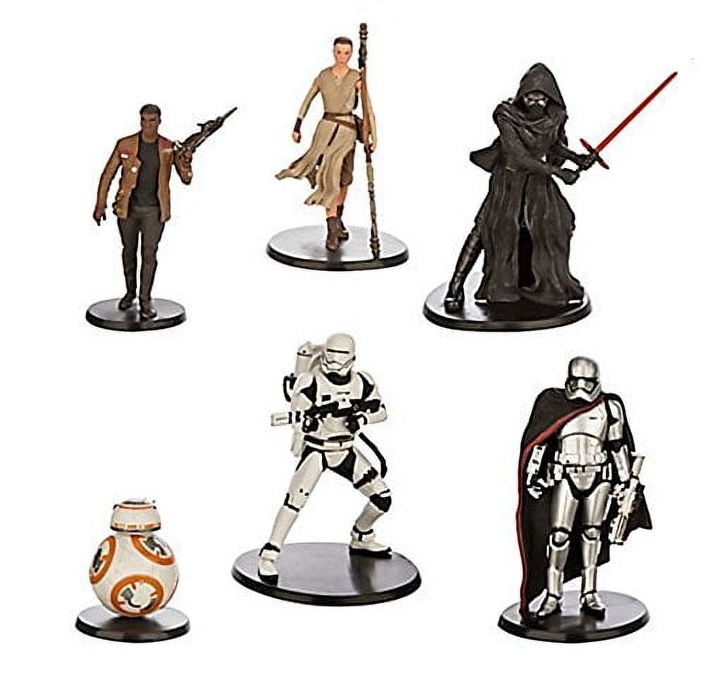 TOP Satisfied 6xPACK StarWars Force Awakens Figure Cake Topper TV Movie Toy Set Kylo Ren Finn Rey Captain Phasma BB8 Storm Troope