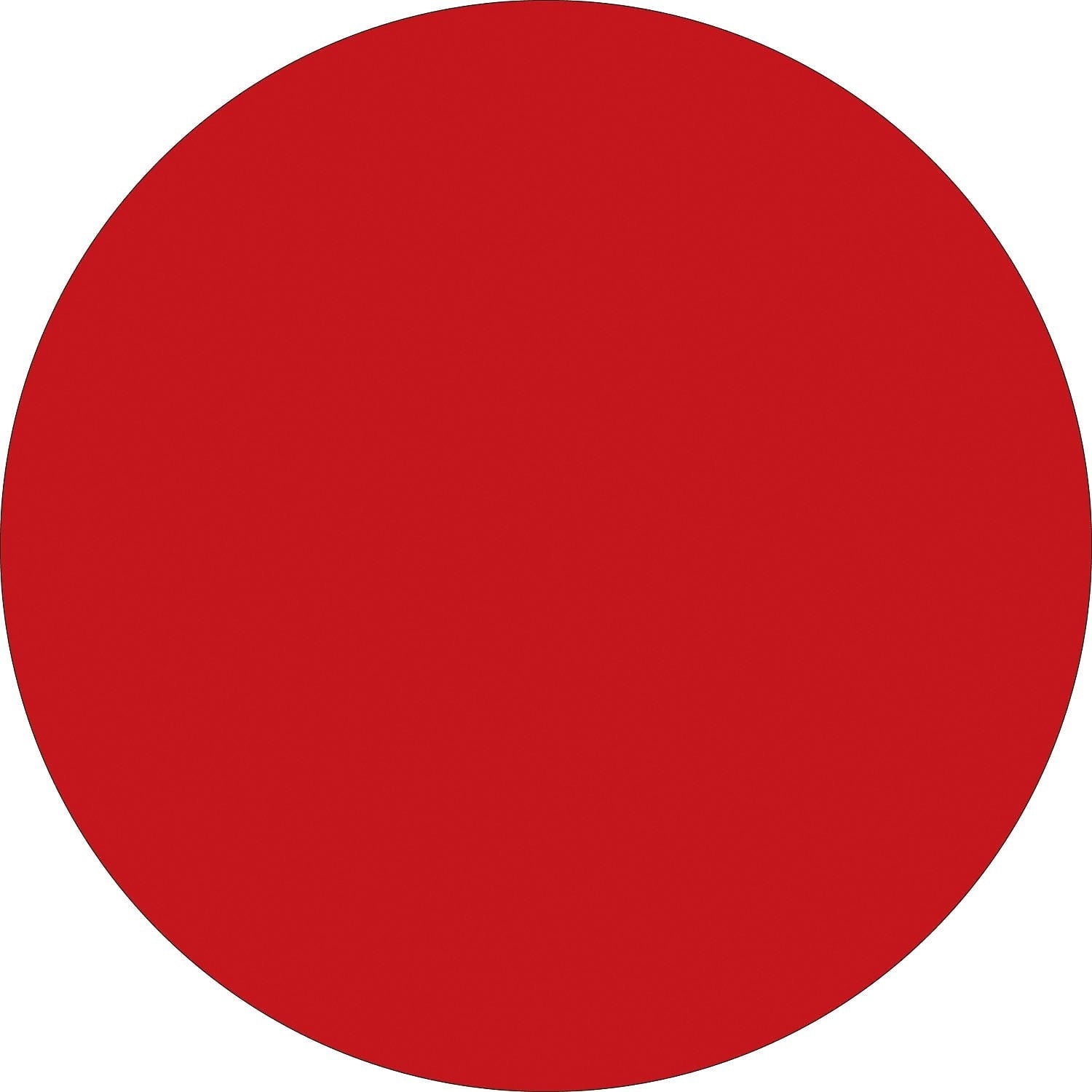Tape Logic Inventory Circle Label,2",Red DL613A